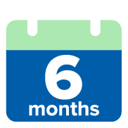 6 month calendar icon